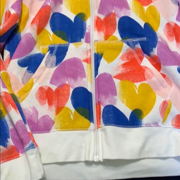 Girls XL multi colored heart hoodie - Picture 4 of 4